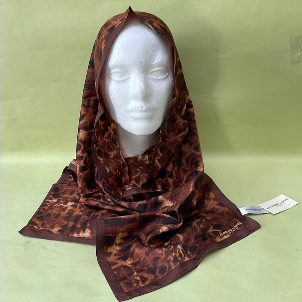 Vintage multicolored Adrienne Landau silk scarf